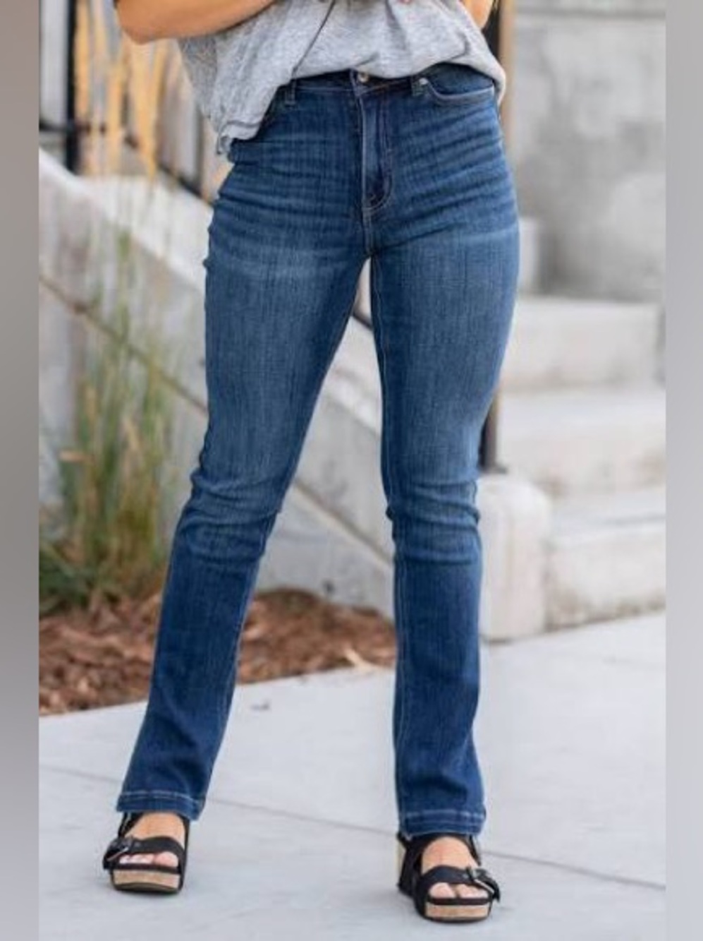 KanCan Madalynn Bootcut High Rise Stretch Blue Denim Jeans Womens size 31 new
